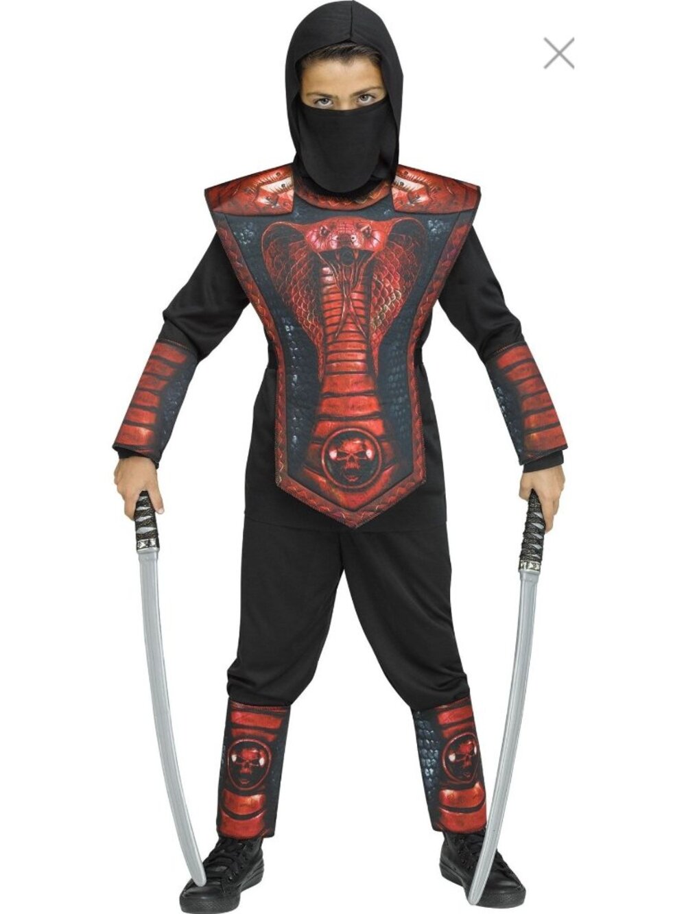 Cobra Ninja Boys M Halloween Costume Complete Deluxe plus Ninja Claw Costume NEW